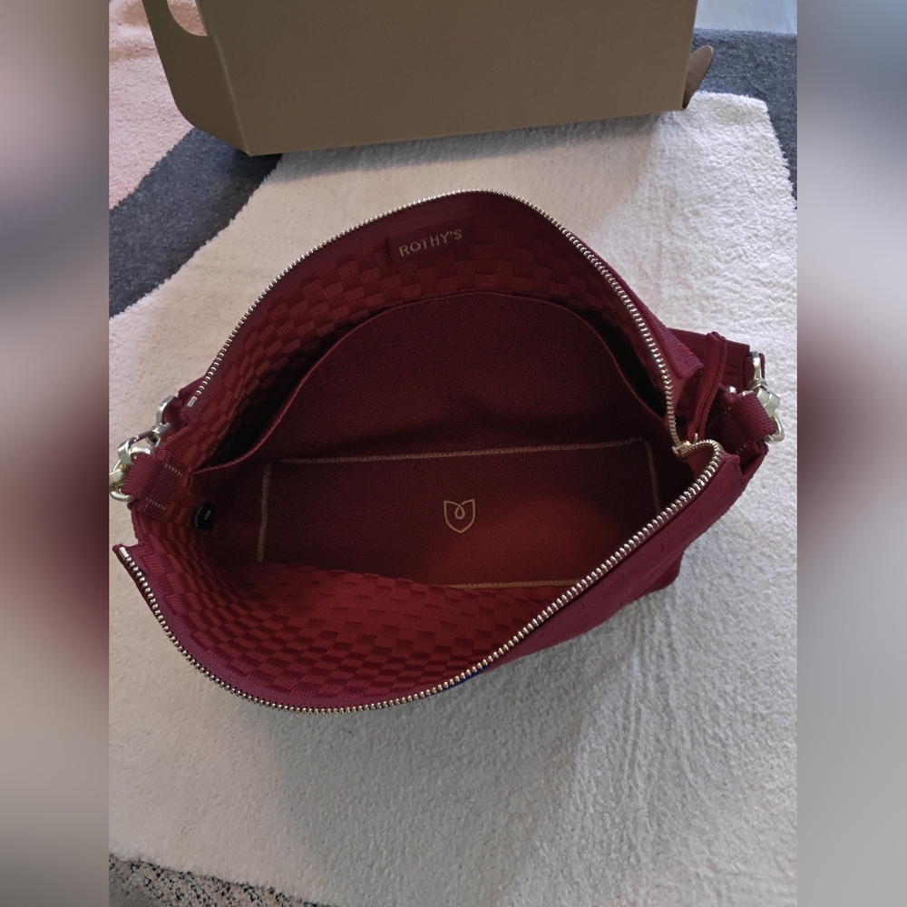 Rothy's The Daily Cross-Body CRANBERRY - Picture 4 of 6